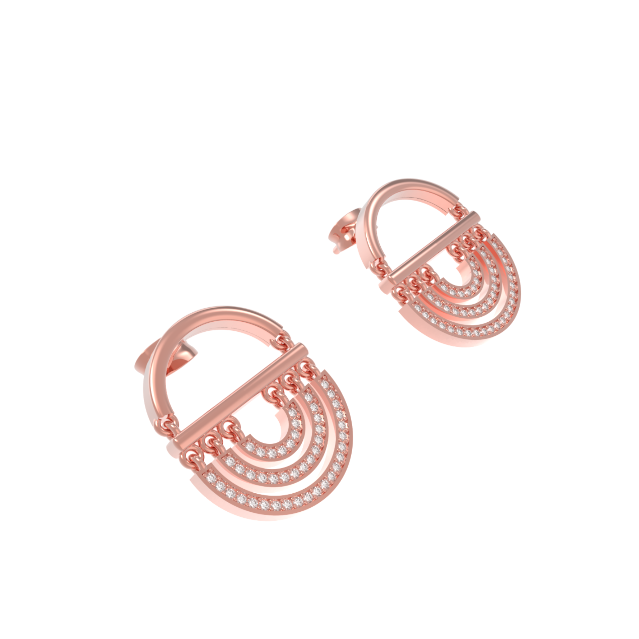 Water Twin Drop Dangle Earrings, Hallmarked 925 Sterling Silver
